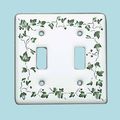 Vintage Switch Plate White Porcelain Ivy Double Toggle Renovator S Supply