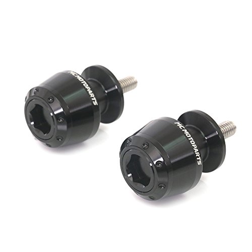 Mc Motoparts Atom Black 8mm Cnc Swingarm Spools For Ninja 650 Abs 2017-2018