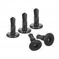 Uxcell Hex Socket Self Tapping Screws 10 X 5 8 410 Stainless Steel Sheet Metal Flat Head Drilling Screw 50pcs Black