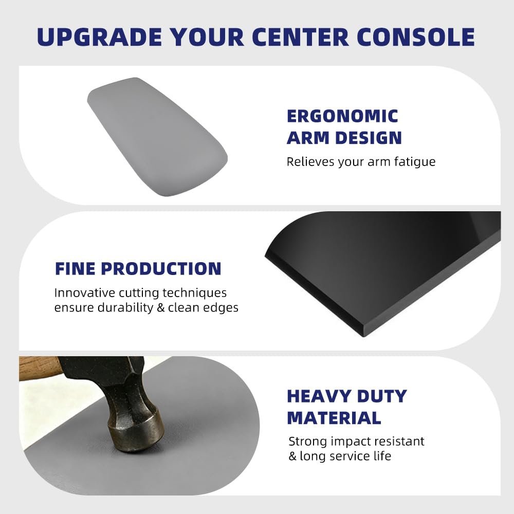 Pit66 Center Console Lid Cover Compatible With 1997-2000 Ford Explorer Fit 1997-2001 Mercury Mountaineer 2001-2002 Sport Trac