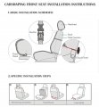 Carshaping Universal Seat Cover Full Surrounded By Breathable Crown Soft Leather Front Car Cushion 1pcs No Pillow