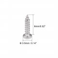 Uxcell 2x8mm Self Tapping Screws Phillips Pan Head Screw 316 Stainless Steel Fasteners Bolts 50pcs