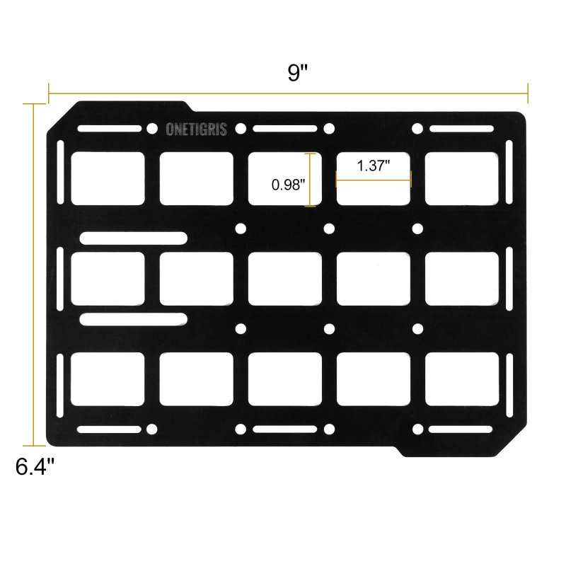 Onetigris Car Headrest Cover Universal Panel For Vehicles Seat Back Organizer Tactical Molle Rigid Truck Organizers 1 Pack