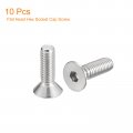 Uxcell 3 8-16x1-1 4 Flat Countersunk Head Socket Cap Screws 10pcs 304 Stainless Steel Hex Full Thread Bolts