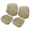 Driver Passenger Leather Bottom Top Seat Cover Tan For Jeep Grand Cherokee 1999 2000 2001 2002 2003 2004 