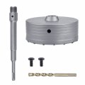 160mm 6 3 In Concrete Hole Saw With 220mm Sds Plus Shank Connecting Rod Tungsten Carbide Teeth Cement For Brick Wall Stone 