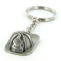 Firefighter Helmet Keychain Antique Pewter Finish With Split Keyring And Chain 1 375 In Diameter Fireman Graduation 