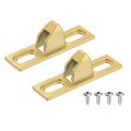 2 Pcs Sliding Door Keepers 4 X 0 67 Zinc Alloy Glass Lock Latch With Mounting Screw For Various Patio Champagne 