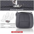 A-premium Front Driver Seat Bottom Cover Compatible With Ford F-150 2011 2012 2013 2014 Steel Gray
