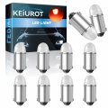Ba9s Led Bulb 1893 1895 1815 1816 53 57 Red 12v Dc Ac 10 Pack For Car Dome Map Trunk License Plate Courtesy Step And Indicator 