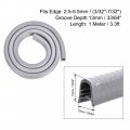 Uxcell Edge Trim Seal Extrusion Gray U Channel Protector Pvc Plastic W Iron Sheet Fits 32 -7 3 3ft 1m Length