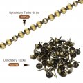 Uxcell 10pcs Upholstery Tacks Strips 1meter Glossy Decorative Nail Trims For Sofa Headboard Chair Furniture With Nails 11mm