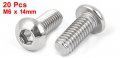 Uxcell A16011500ux0298 M6 X 14 Mm Stainless Steel Button Head Socket Cap Screw 20 Pcs Pack Of
