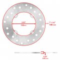 Caltric Rear Brake Disc Rotor With Pad Compatible Can-am Outlander 650 Max 2006 2007 2008-2015