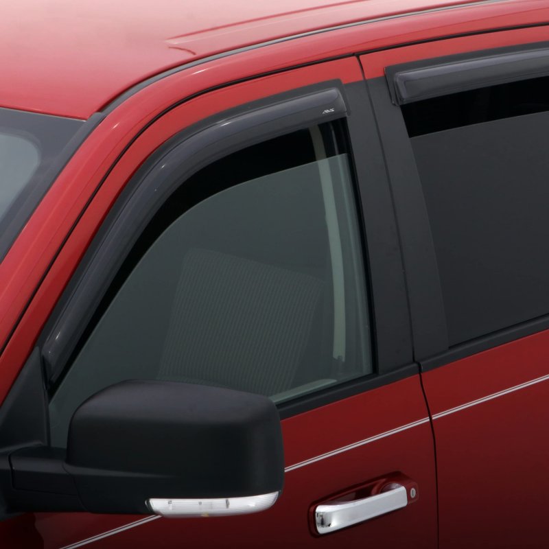 Outside Mount Rain Guards For 2007-2013 Chevrolet Gmc Silverado Sierra 1500 And 2007-2014 2500hd 3500hd Double Ext Cab Smoke
