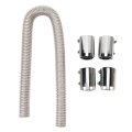Stainless Steel Flexible Radiator Hose Kit With High Temperature 36in Universal Length For Engine Cooling System Silver