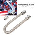 Stainless Steel Flexible Radiator Hose Kit With High Temperature 36in Universal Length For Engine Cooling System Silver