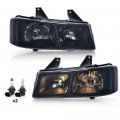 Headlights Assembly Pair With Bulbs For Chevy Express 1500 Gmc Savana 2003 2014 2500 3500 2021 Smoky Lens 