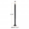 Uxcell 8 X 2 3 4-inch Wood Screws Phillips Flat Head Carbon Steel Self Tapping Black 40pcs
