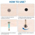 25set Furniture Connectors Kit 8x11 3mm Cam Lock Fitting With M6x40mm Dowel Fasteners 3-in-1 Fixing Screws Set For Splicing