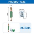 25set Furniture Connectors Kit 8x11 3mm Cam Lock Fitting With M6x40mm Dowel Fasteners 3-in-1 Fixing Screws Set For Splicing