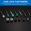 25set Furniture Connectors Kit 8x11 3mm Cam Lock Fitting With M6x40mm Dowel Fasteners 3-in-1 Fixing Screws Set For Splicing