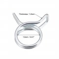 Uxcell Double Wire Spring Hose Clamp 13mm Inner Dia Fit 13 5-14 5mm Od Fuel Line Silicone Tube Clips Zinc Plated 50pcs