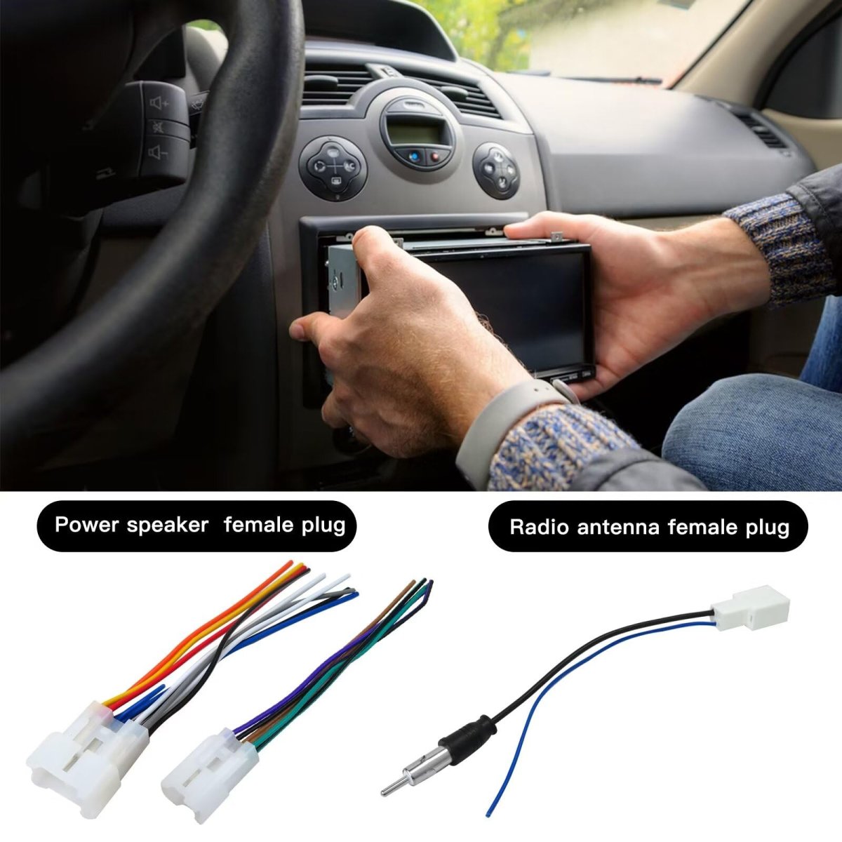 Radio Wire Harness And Antenna Adapter For Select Toyota Scion Vehicles 1987 To 2007 Aftermarket Stereo 10 Pin 6 Power Speaker