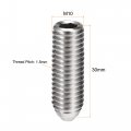 Uxcell Ball Point Set Screws M10 X 30mm 304 Stainless Steel Metric Spring Hex Socket Screw 6pcs