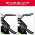 Motorcycle Aluminium Wind Wing Adjustable Rotating Rearview Mirror For Aprilia Tuono 660 2021-2023 Factory 2022 2023