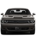 Ipick Image Made For Dodge Scat-pack 3d Dark Gray Logo On Black Stainless Steel License Plate