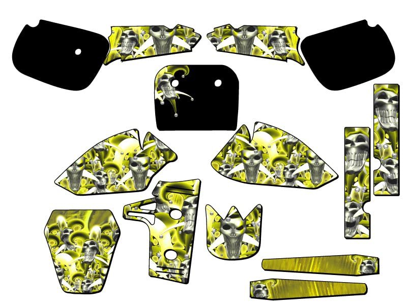 All Years Rm 60 Jester Yellow Senge Graphics Complete Kit For Suzuki