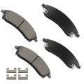 Front D1019 Ceramic Disc Brake Pad Set With Hardware For Cadillac Cts 2006 2007 Srx 2004 2009 Sts 2005 2008 And Pontiac 