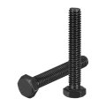 20pcs 5 16-18 X 2 Hex Head Bolts 304 Stainless Steel Fully Threaded Screw Black Oxide Finish For Construction Machinery 