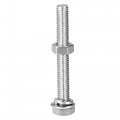 Uxcell M8 X 60mm Hex Head Screws Bolts Nuts Flat Lock Washers Kits 304 Stainless Steel Fully Thread Hexagon 4 Sets
