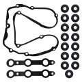 Engine Valve Cover Gasket Set Kit With 15 Grommet Seals For 03-05 Bmw 5 E60 525i 530i M54b30 Replace 11121437395 Vs50448