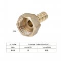 Uxcell Brass Barb Hose Fitting Connector Adapter 8mm Barbed X G3 8 Female Pipe With 6-12mm Clamp 2set