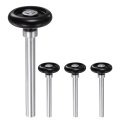 4pcs 1 8 Black Nylon Garage Door Rollers For 2 Track 4 25 Long Stem Quiet Wheels Bearing-free Design 