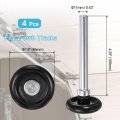 4pcs 1 8 Black Nylon Garage Door Rollers For 2 Track 4 25 Long Stem Quiet Wheels Bearing-free Design