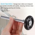4pcs 1 8 Black Nylon Garage Door Rollers For 2 Track 4 25 Long Stem Quiet Wheels Bearing-free Design