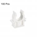 Uxcell Pvc Water Pipe Clamps 100pcs Fit For 16mm 5 8 Od Hose Hanger Support Pex Tubing U-shaped Clips