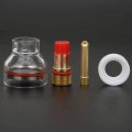 Gerioie Tig Torch Glass Cup Welding Accessories Gas Lens Corrosion Resistance Strong Stability High Temperature For Tig-171826