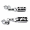 Chrome Short Angled Peg Mounting Kit With Zombie Sull Foot For Bike 1-1 4 Inch Front Engine Guard Frame Tube Iron 883 Xl883n