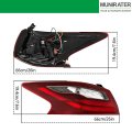 Munirater 1 Pack Tail Light Assembly Left Side Replacement For Altima Sr 2016-2018 Directly Mounted Rear Brake Lamp