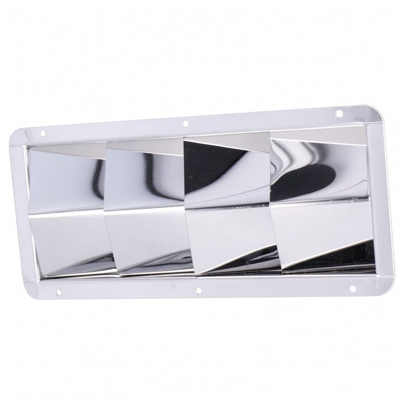 4 Slots Grid Marine Louver Vent Grille Square Cover Boat Stainless Steel Air Accessories