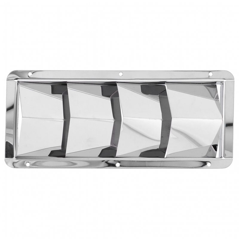 4 Slots Grid Marine Louver Vent Grille Square Cover Boat Stainless Steel Air Accessories