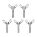 5pcs 3 16-24 X 4 Wing Butterfly Screw Bolts 304 Stainless Steel Machine Fastener Thumb Hand Screws For Electronic Equipment 