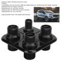 Air Conditioning Bulkhead 4 Port Heater Hose Firewall Fit For Hot Rod Vehicles Performance Black