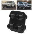 Air Conditioning Bulkhead 4 Port Heater Hose Firewall Fit For Hot Rod Vehicles Performance Black