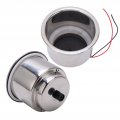 Akozon Led Cup Holder 2pcs Luminous Insert 8s Drink With Draining Hole For Marine Boat Car Green Led 